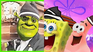 Shrek  Saving Bikini Bottom The Sandy Cheeks Movie  Coffin Dance Mashup [upl. by Atnaloj]