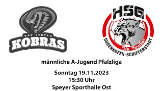 TSV Speyer vs HSG DudenhofenSchifferstadt  Handball männliche AJugend Pfalzliga [upl. by Paula]