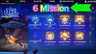 HOW To COMPLETE 6 ACHIVEMENTS MISSON Free Fire 1 days ACHIVEMENTS 7000 Points [upl. by Ahern]