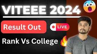 VITEEE 2024 Result OUT Rank vs College Branch Cutoff VT Vellore Chennai Bhopal [upl. by Nyleve]