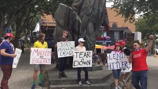 Donald Trump supporters call for Lenin statue to be removed in Seattle [upl. by Snow564]