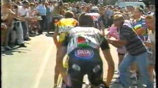 Racconigi Oropa 15°tappa Giro d Italia 1999 Marco Pantani RAI [upl. by Repsag]