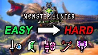 HARDEST or EASIEST Weapons to Learn in Monster Hunter World  Every Weapon Ranked Tier List [upl. by Onavlis]