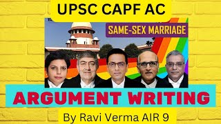 Important Argument Topic for capf ac by Ravi Verma AIR 9 [upl. by Abbey611]