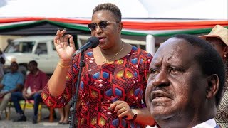 AISHA JUMWA IS BACK to ODM Listen what she told Raila at ODM Gladys Wanga Thanksgiving in Homa Bay [upl. by Ilrebmik]