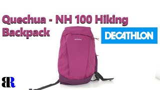 Decathlon QUECHUA NH 100 Hiking Backpack 10L  Unboxing  Test  Purple [upl. by Arvonio]