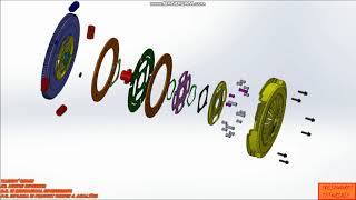 Solidworks Exploded View Animation of Clutch Plate Assembly [upl. by Ahsataj748]