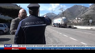 Blocco dei Tir a Venafro anche il comandante della Municipale in strada per i controlli [upl. by Wadsworth361]