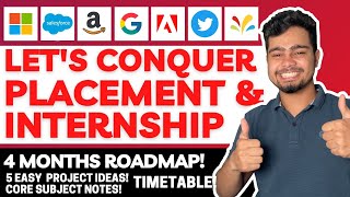 4 Months Roadmap for Cracking Good Product Based Company Placement amp Internship Conquered 🔥 FAANG [upl. by Odama]