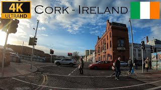 Cork City  Ireland 4K  Driving Downtown [upl. by Lyall]