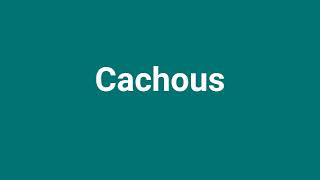 Cachous Meaning and Pronunciation [upl. by Negah]