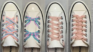 星座系列鞋带绑法合集篇水瓶座双鱼座白羊座金牛座VLOG18 HOW TO TIE SHOELACES [upl. by Ahsele189]