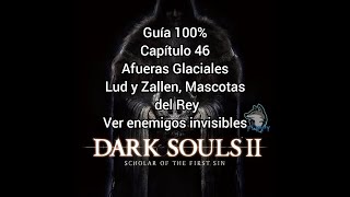 Guía Definitiva 100 Dark Souls 2 SOTFS capítulo 46 Afueras Glaciales Lud y Zallen Mascotas del Rey [upl. by Nnayd]