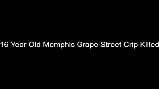 16YearOld Memphis Grape Street Crip Killed [upl. by Eidissac]