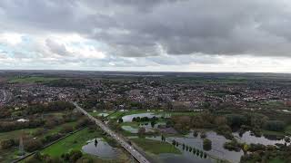 The washlands 7 days on after the flooding Burton on TrentRespectable levels returning Trent [upl. by Carita246]