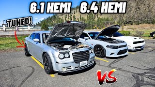 HOW MUCH FASTER IS A TUNED 61 HEMI VS 64 HEMI Chrysler 300 vs Scatpack 392 [upl. by Aelak405]