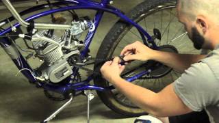 How to Put An Engine Kit On A Bike Part 5 Chain amp Tensioner [upl. by Serene]