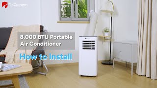 DrPrepare  How to Install the 8000 BTU Portable Air Conditioner [upl. by Airbmat]