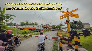 INDONESIAN RAILROAD CROSSING  Semua Palang Pintu Perlintasan Kereta Api Kabupaten Bojonegoro 2024 [upl. by Ueihtam]