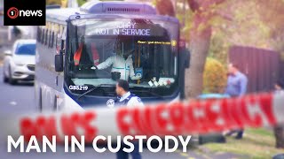 Auckland bus stabbing Man hands himself in to police  1News on TVNZ [upl. by Nutsud]