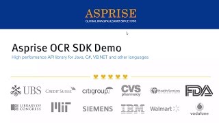 Asprise OCR for Java C VBNET API Component Library SDK Demo  Royaltyfree unlimited end users [upl. by Nagyam]