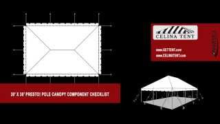 20 x 30 Presto Canopy Component Checklist [upl. by Htebilil]