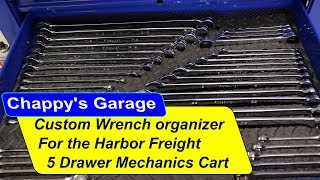 Custom Wrench Organizer for Harbor Freight mechanics cart [upl. by Niwled247]