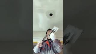 Floor drain pipe hole cement mortar sealing process [upl. by Simdars]