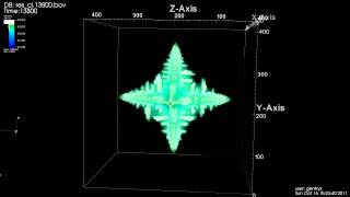 Simulation of dendritic solidification Al4Cu wt [upl. by Sivia864]