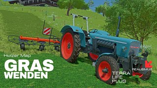 LS22 – Gras wenden auf Stufe Aufbereitet  Holzer Map Terra Life Plus  LANDWIRTSCHAFTS SIMULATOR 22 [upl. by Nnyletak]