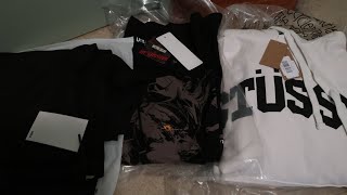 STUSSY BLOCK HOODIE  UNIQLO X METAL GEAR TEE  EARLS COLLECTION CARGO PANTS UNBOXINGREVIEW [upl. by Alastair341]