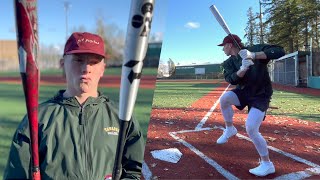 JTs choice Voodoo One vs The Goods  DeMarini BBCOR Baseball Bat Review [upl. by Brennan729]