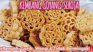 SANGAT MUDAH‼️BEGINI CARA MEMBUAT KUE KEMBANG GOYANG RENYAH GURIH WANGI amp TIDAK BERMINYAK‼️ [upl. by Hodge58]