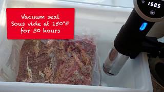 Sous Vide  Smoke Beef Plate Ribs Recipe [upl. by Chellman]