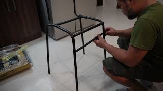 CC for Subtitles Stig Bar Stool with Back Rest from Ikea Assembling video Fixa 36V [upl. by Fattal932]