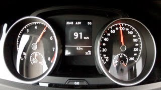 Volkswagen Golf 7 VII DSG 12 TSI 105bhp acceleration 0  100 kmh 2013 [upl. by Rabma406]