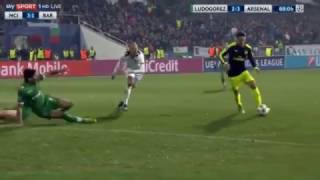 Mesut Ozils Winning Goal Arsenal vs Ludogorets [upl. by Faxon]