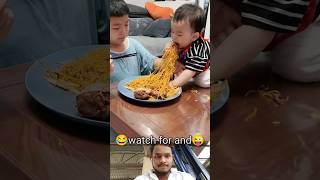 Cute Baby Funny 🍜 Reaction Shorts 😂😜 cutebabyfunny comedy youtubeshorts shorts shortvideo [upl. by Aicileb]