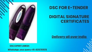 DSC FOR ETENDER  Organization DSC  Digital Signature  dscforetender onlinedsc dsc dscclass3 [upl. by Nasar]