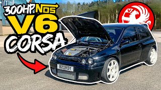 V6 NOS 300HP Vauxhall Corsa B Original 2004 Build [upl. by Allrud201]