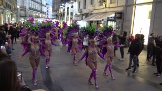 Pasacalles de FITUR 2023 por el centro de Madrid dedicado al Carnaval de Torrevieja [upl. by Namyl]