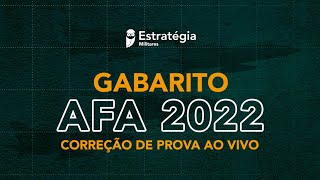 GABARITO AFA 2022  CORREÇÃO DE PROVA [upl. by Prudence]