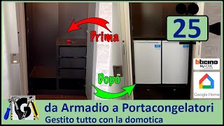 Come modificare un armadio Pax IKEA in mobile con congelatori ad incasso gestiti con la domotica [upl. by Eugaet119]