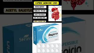 Medicinal Uses of Aspirin medicine medico pharmacy shorts health [upl. by Goodrow]