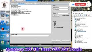 Symphony Z60 FRP Reset With UMT Dongle [upl. by Oiznun3]