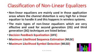 Non Linear Equalizers [upl. by Woodhead]