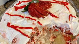 HOW TO Make A Strawberry Punch Bowl Cake Yummy [upl. by Carolin]