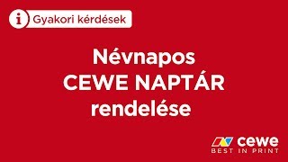 Névnapos amp fényképes CEWE NAPTÁR készítése [upl. by Irac]