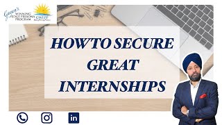 How to secure great Internships [upl. by Hummel]