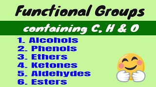 Functional Groups contain Carbon Hydrogen and Oxygen  Functional Groups Organic Chemistry Class 10 [upl. by Yak828]